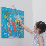 Magnetic World Puzzle & Dry Erase Board