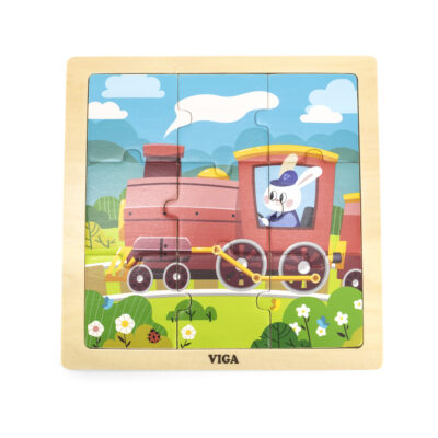 Wooden Puzzle Train 9pc