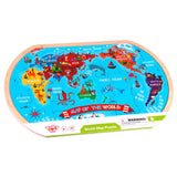 World Map Wood Puzzle 37pc
