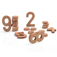 Numbers up to 10:  (12 Numbers from Solid Beech Wood)