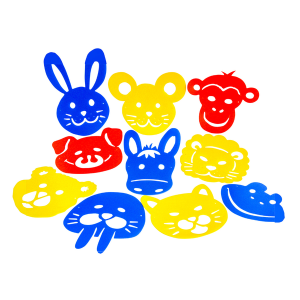 Animal Face Mask Stencils - 10pcs