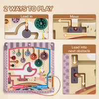 TopBright - Wooden Magnetic Maze - Unicorn