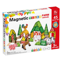 Magnetic Tiles – Farm Animal Set – 45 Pieces