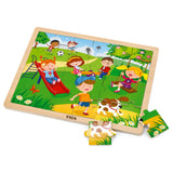 Frame Wooden Spring Puzzle 24pc