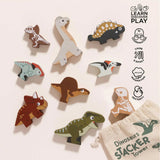 Le Toy Van - Wooden Jurassic Stacking Dinosaurs & Bag - 10pcs