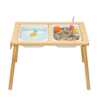 TookyToy - Multi-Activity Kids Table with Sensory Bins, Tabletop & Roll Holder
