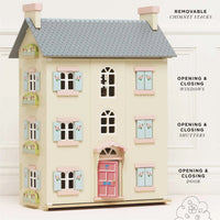 Le Toy Van - Pretend & Play - Cherry Tree Hall Wooden Dolls House(Unfurnished)