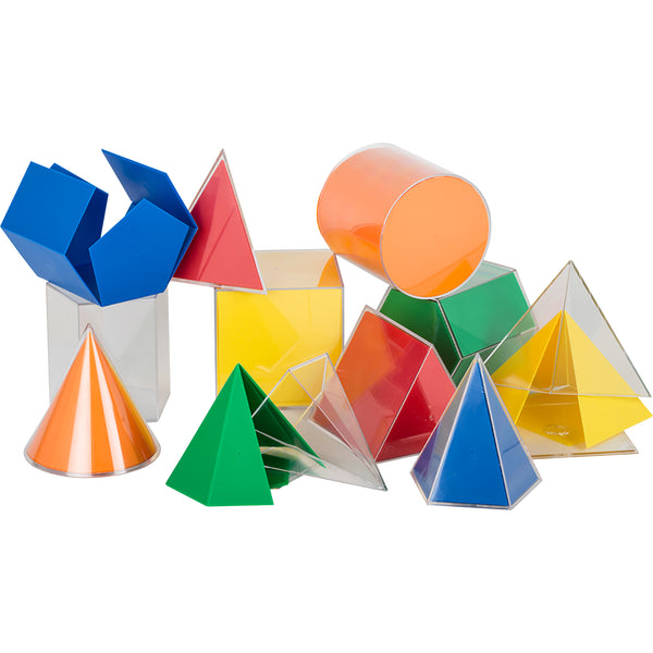 Jumbo Size Geometric Solids with Folding Nets 10pc
