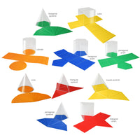 Jumbo Size Geometric Solids with Folding Nets 10pc