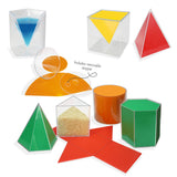 Jumbo Size Geometric Solids with Folding Nets 10pc