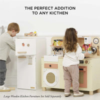 Le Toy Van - Pretend & Play - Wooden Freestanding Fridge Freezer - 10pcs