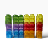 Translucent Soft Building Cubes for Sensory Light Play - 48pcs
