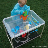 EDX Education - Sensory Tray With Stand - Sand & Water Messy Tray - Translucent
