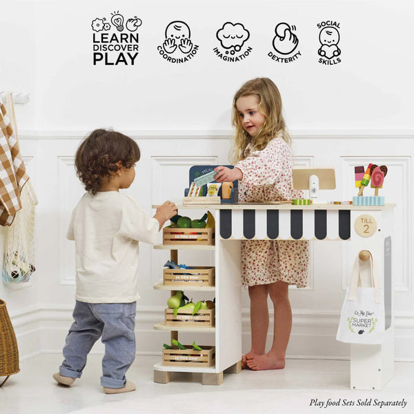 Le Toy Van - Pretend & Play - Wooden Supermarket Till Checkout & Accessories