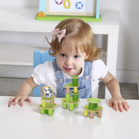 hi Pando - Timber Tumble - 2-in-1 Wooden Bamboo Balancing Game - 33pcs