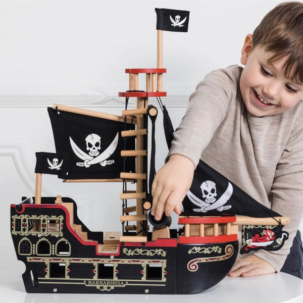 Le Toy Van - Barbarossa Wooden Pirate Ship & Characters