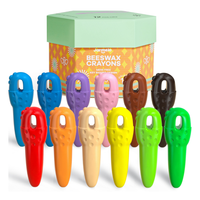 Jar Meló - Beeswax Crayons Key Shape - 12 Washable & Non-Toxic Colours