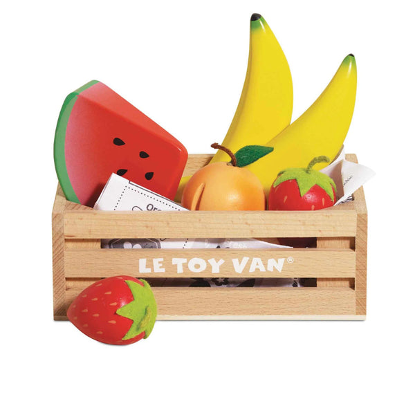 Le Toy Van - Pretend & Play - Wooden Smoothie Fruit Food Crate - 7pcs