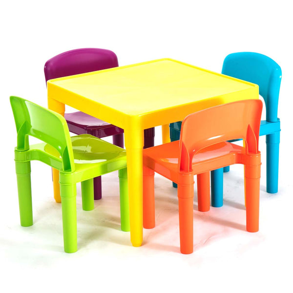 Childrens Furniture – Table & 4 Multi-Coloured Chairs