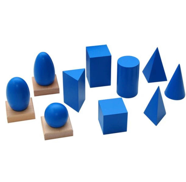 Geometric Solids With Stands and Box