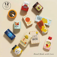 Le Toy Van - Pretend & Play - Wooden Supermarket Grocery Weekly Shop - 12pc