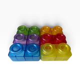 Translucent Soft Building Cubes for Sensory Light Play - 48pcs