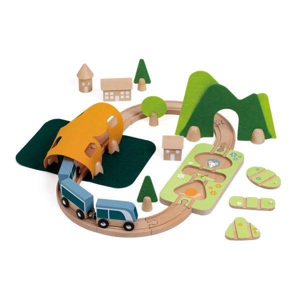 Wooden Train Set – Forest 40 Piece