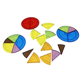 Translucent Fraction Circles - Sensory Maths Learning Set - 228pc