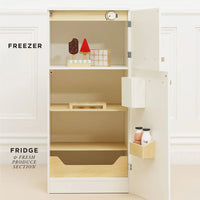 Le Toy Van - Pretend & Play - Wooden Freestanding Fridge Freezer - 10pcs