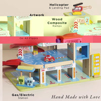 Le Toy Van - Le Grand Wooden Garage - 53.5 x 40 x 42cm