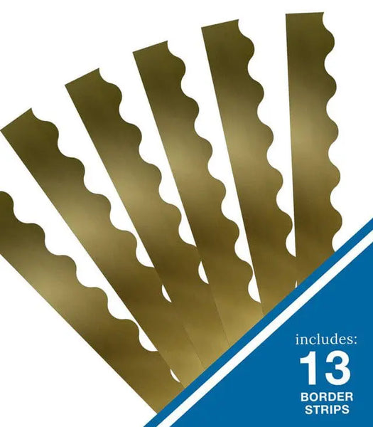 Gold Foil Scalloped Borders – 13 strips +-99cm each