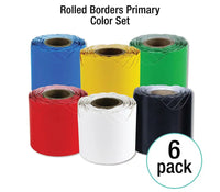 Border Set of 6 – Primary Colours – Rolled -11 Meters x 5cm each