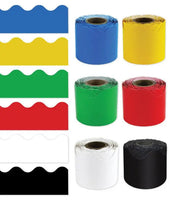 Border Set of 6 – Primary Colours – Rolled -11 Meters x 5cm each