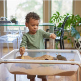EDX Education - Sensory Tray With Stand - Sand & Water Messy Tray - Translucent