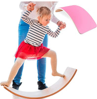 Wooden Curvy Large Balance-Rocker Board with colour felt