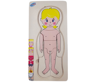 Human Body Layered Puzzle - (5 Pictures & 4 puzzles)
