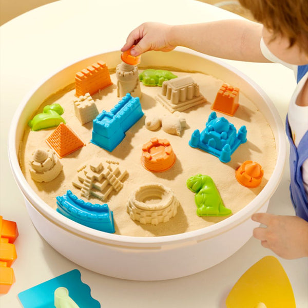 Mideer - Magic Sand Play Set - 2kg Kinetic Sand & 25 Sand Tools