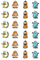 Monsters – Nice Progress Monster Stickers – 72PCS