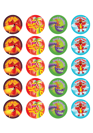 Dragons – Dragon Stickers – 100 PACK