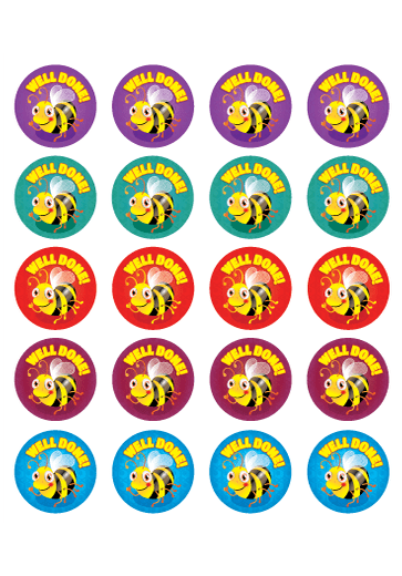 Bees – Well Done Stickers – 100PCS