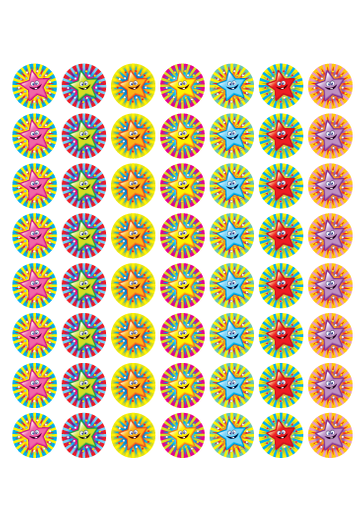 Mini Merit Smiley Stars Stickers – 280pcs