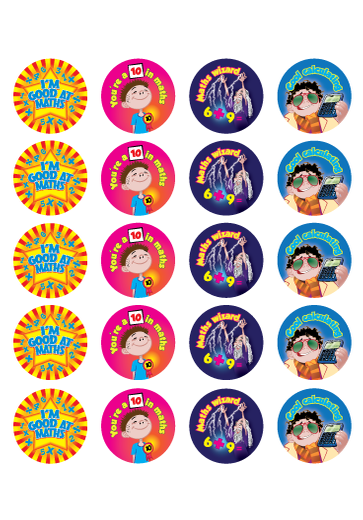 Maths – Good at Maths Stickers – 100PCS