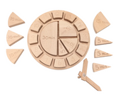 Wooden Time Fraction Learning Cognitive Clock