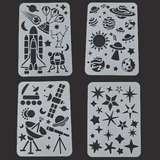 Anthony Peters - A4 Space Exploration Stencils - 4pcs