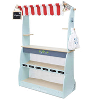 Le Toy Van - Pretend & Play - Wooden Shop & Cafe Market Stand 90 x 36 x 122 cm