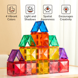 Mideer - Colourful Magnetic Tiles Building Set - 60pcs