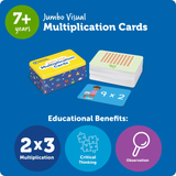 Learning Resources - Jumbo Multiplication Learning Flash Cards in Travel tin - 170 Pieces
