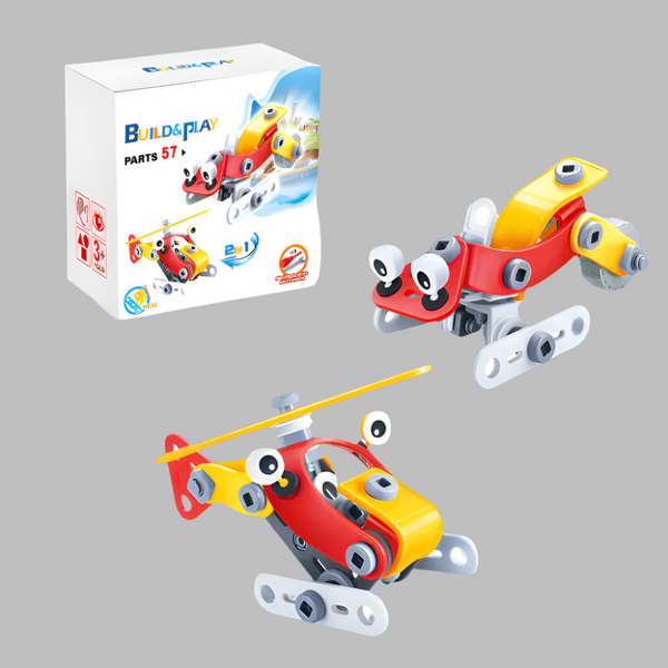 Build and Play - Vehicle Construction Set with Tools - 56 Pieces