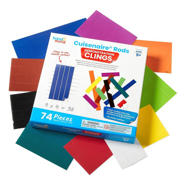 Cuisenaire Rods Demonstration Clings: 74 Pieces