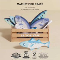 Le Toy Van – Pretend & Play – Wooden Fish Food Crate – 8pcs